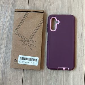 Galaxy S21 Dirt,Drop, Shock, & Scratch Resistant Purple and Pink Phone Case